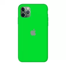 Силиконовый чехол c закрытым низом Apple Silicone Case Uran Green для iPhone 11 Pro Max